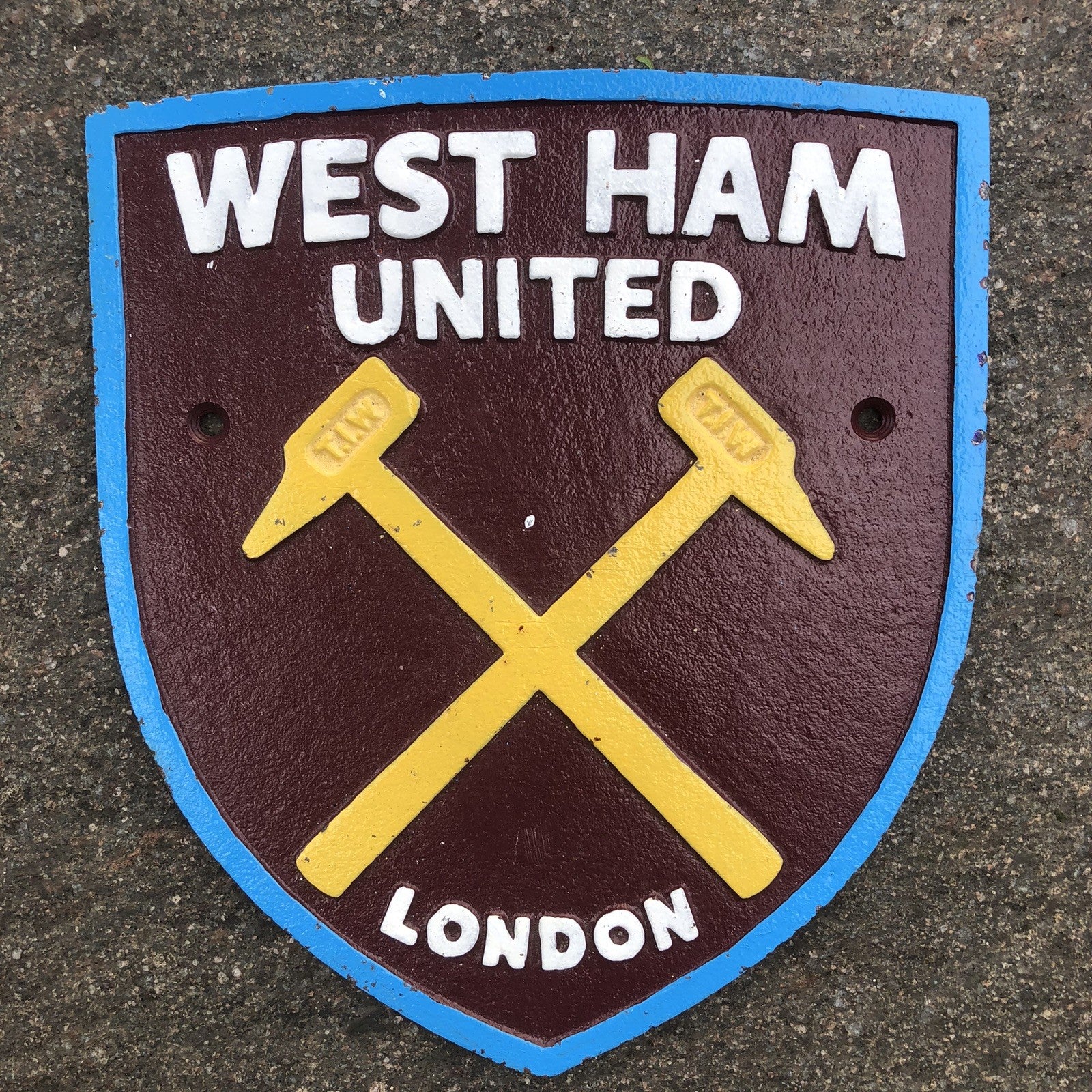 West Ham United Cast Iron Sign