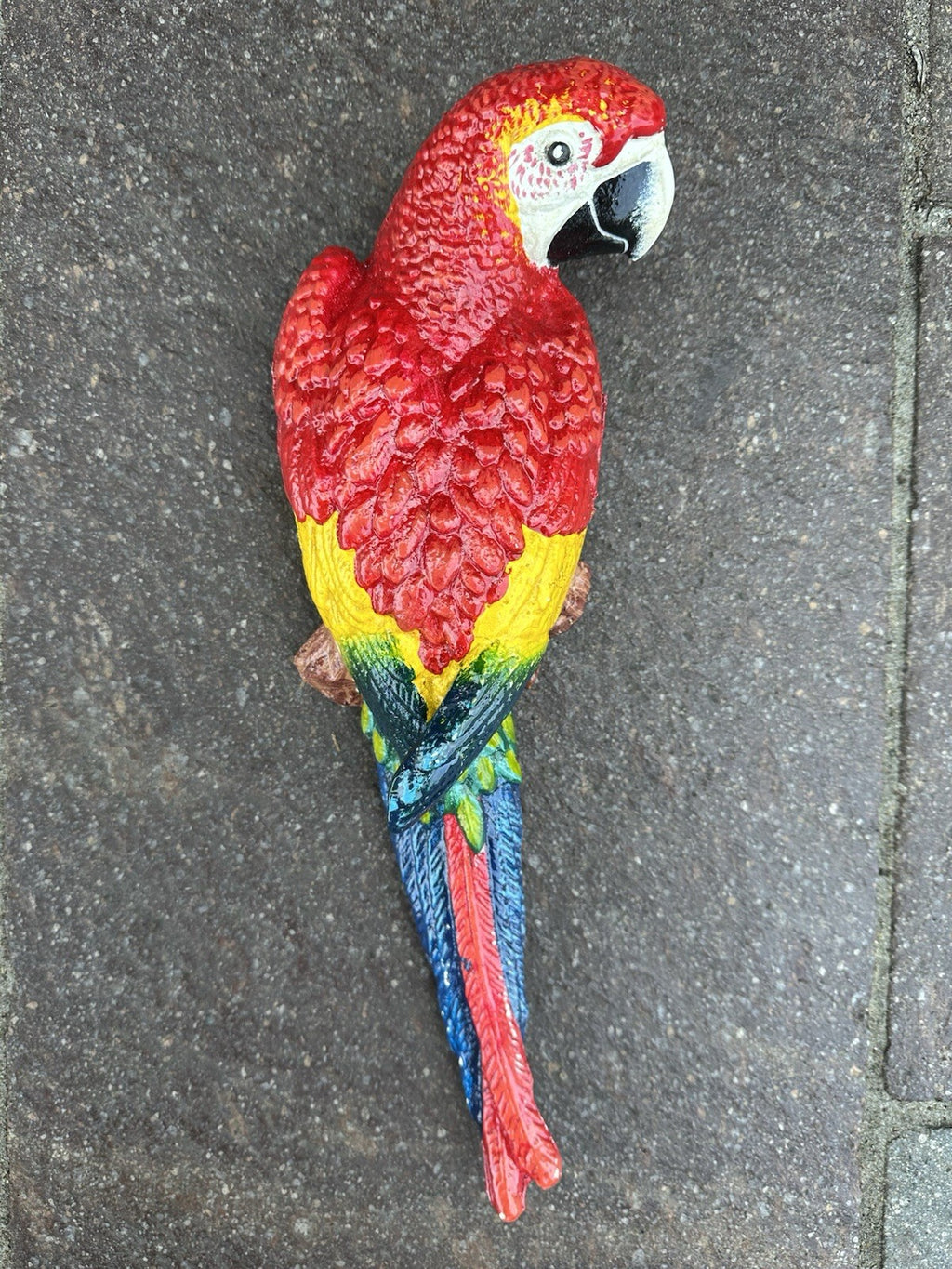 Parrot Wall Mounted Red Cast Iron Plaque 