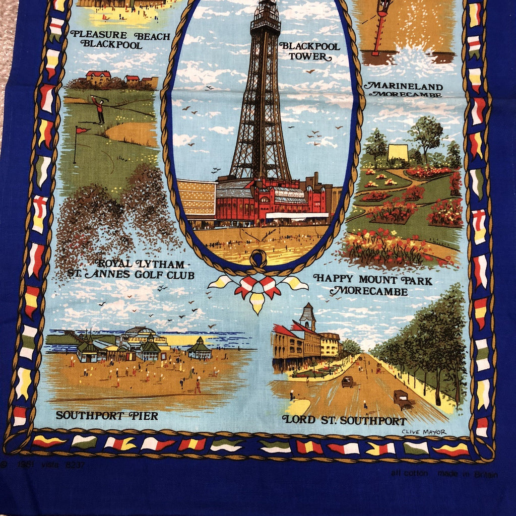 North West Holiday Coast Vintage Tea Towel 