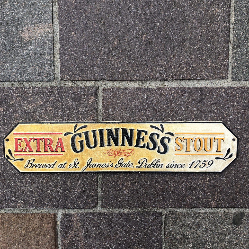 Guinness Extra Stout Cast Iron Sign 