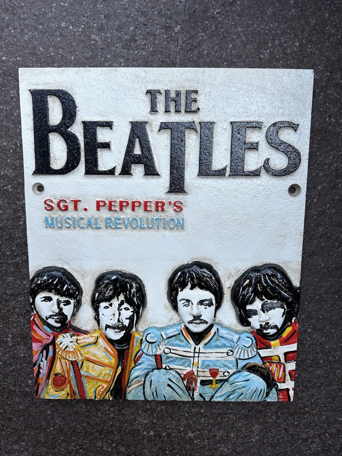 Beatles Cast Iron Sign