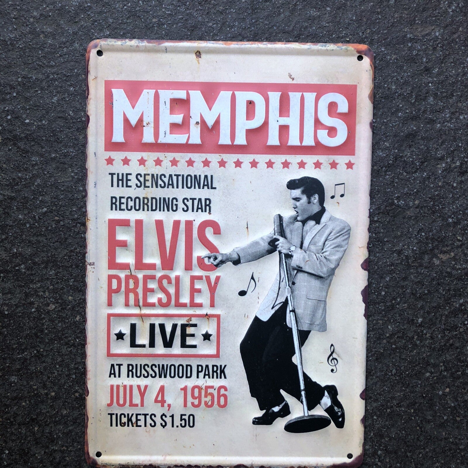 Elvis Presley Metal Sign
