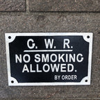 GWR No Smoking Allowed Cast Iron Sign