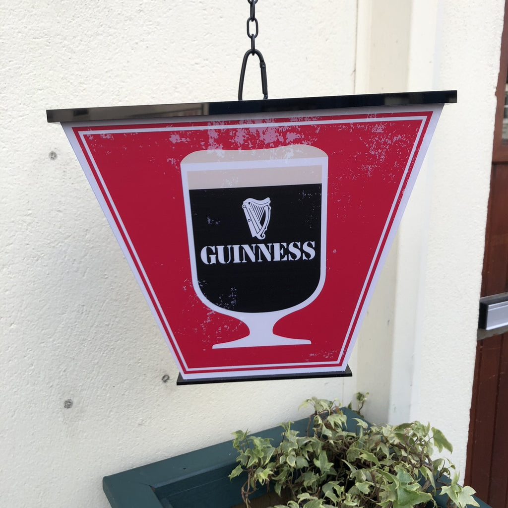 Guinness/ Smithwicks Four Sided Hanging Light