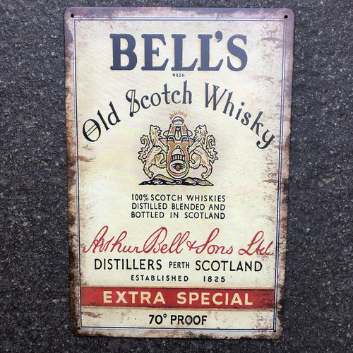 Bells Old Scotch Whisky Metal Sign New Design