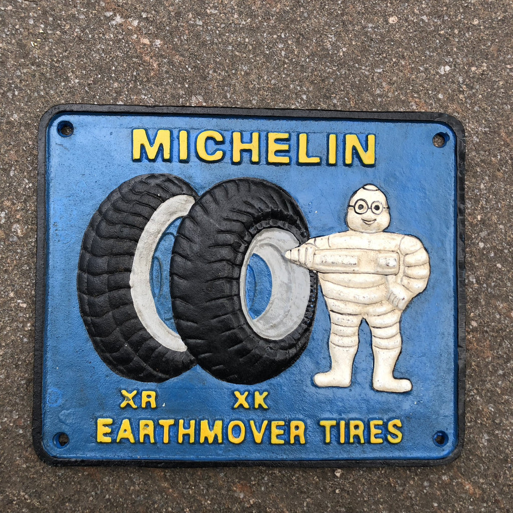 Michelin Earthmover Tires Cast Iron Sign